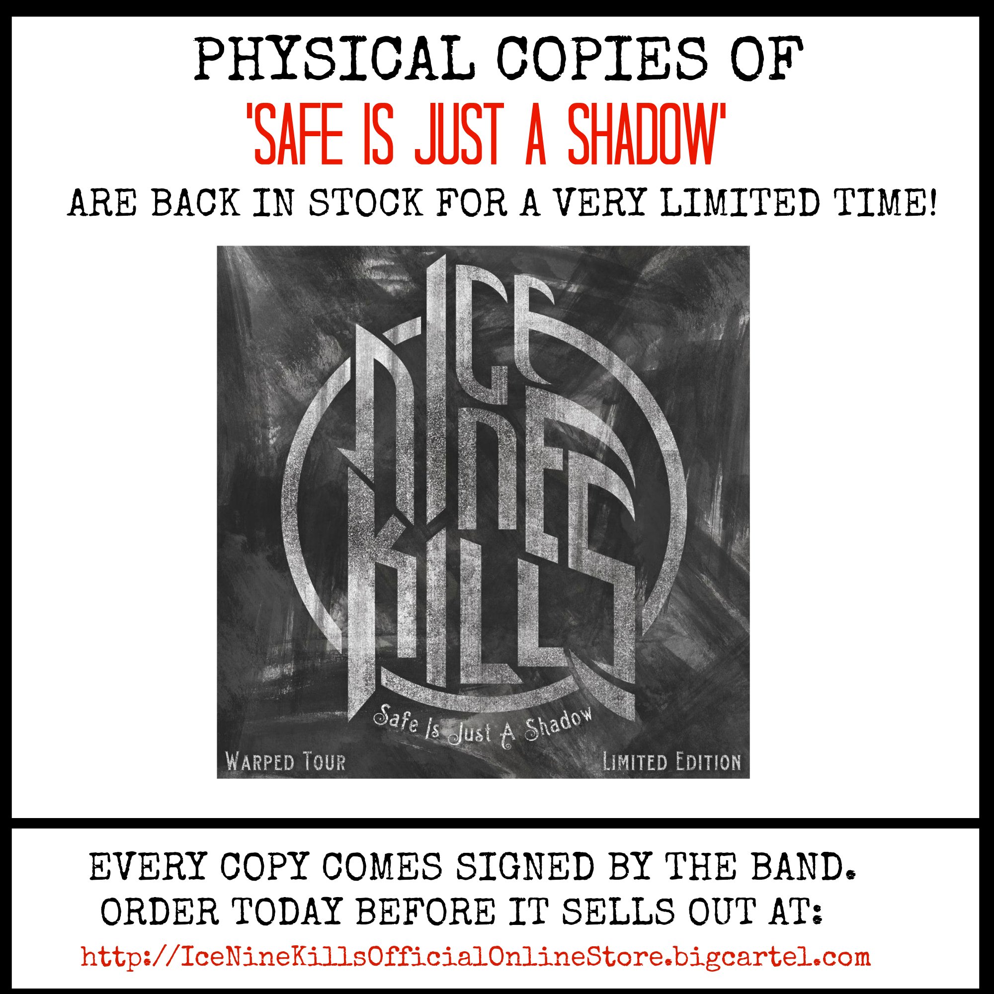 Ice Nine Kills Safe Is Just A Shadow 限定版 Safe Is Just a Shadow - Limited Edition Vinyl – ICE NINE KILLS