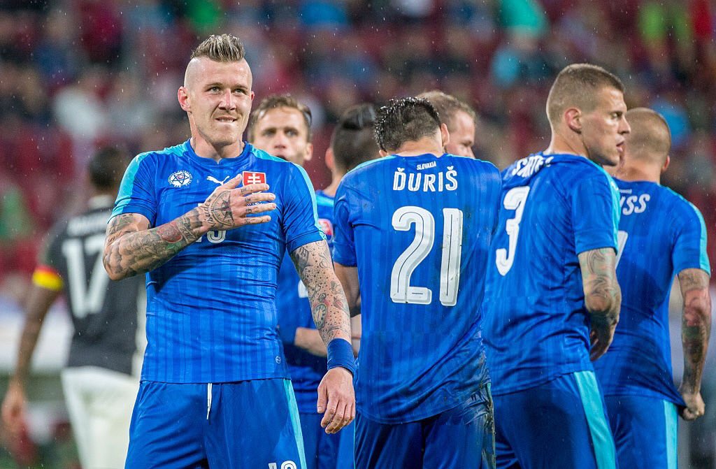 UEFAEURO's tweet photo. Marek Hamšík was among the scorers as Slovakia beat Germany 3-1 in Augsburg... #EURO2016 https://t.co/ubnOTe8hvu