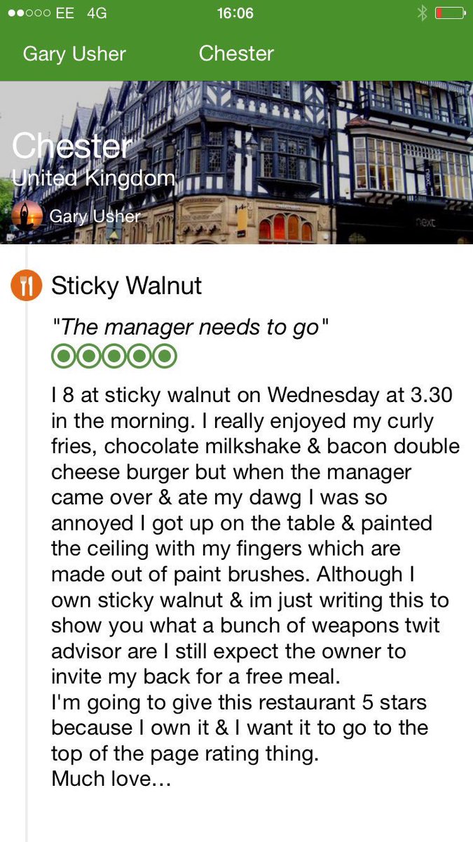 <a href="/StickyWalnut/">14 YEARS OF STICKY WALNUT</a> @TripAdvisor I guess not...