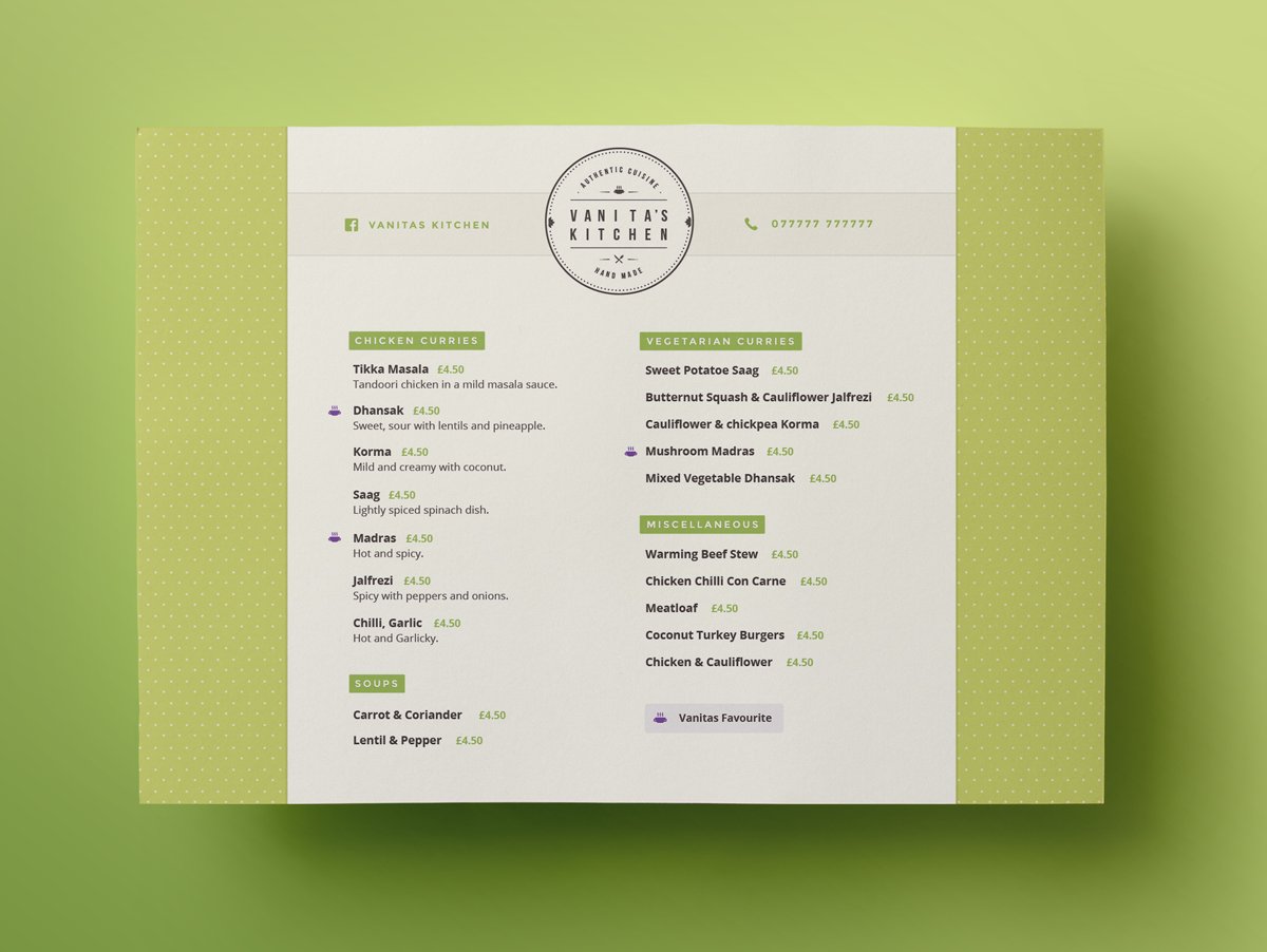 Syoti_Design's tweet image. Vanitas Kitchen, Menu Design.