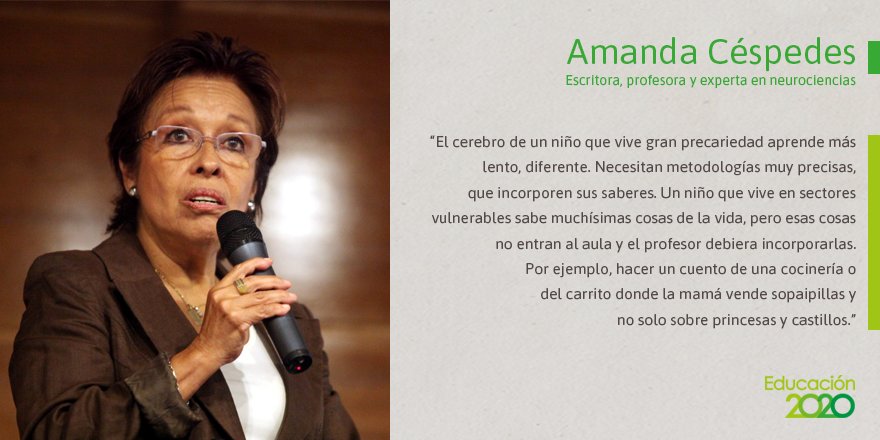 Educacion2020's tweet photo. Amanda Céspedes y las neurociencias en la educación de nuestr@s niñ@s https://t.co/2GX0HDrxMt https://t.co/xEwgrC0bTR