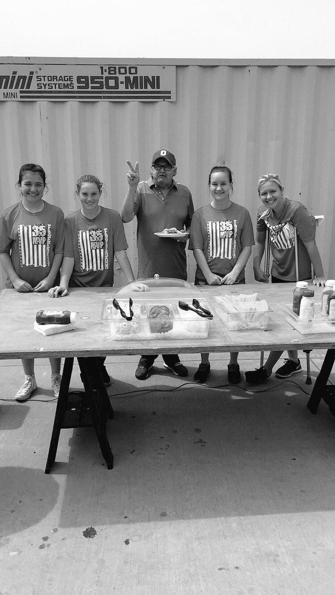 AF_OKC's tweet photo. @AF_OKC Team fundraiser. Serving hamburgers to Top of the World employees. #AFSoftball https://t.co/4AoyqE0IYn
