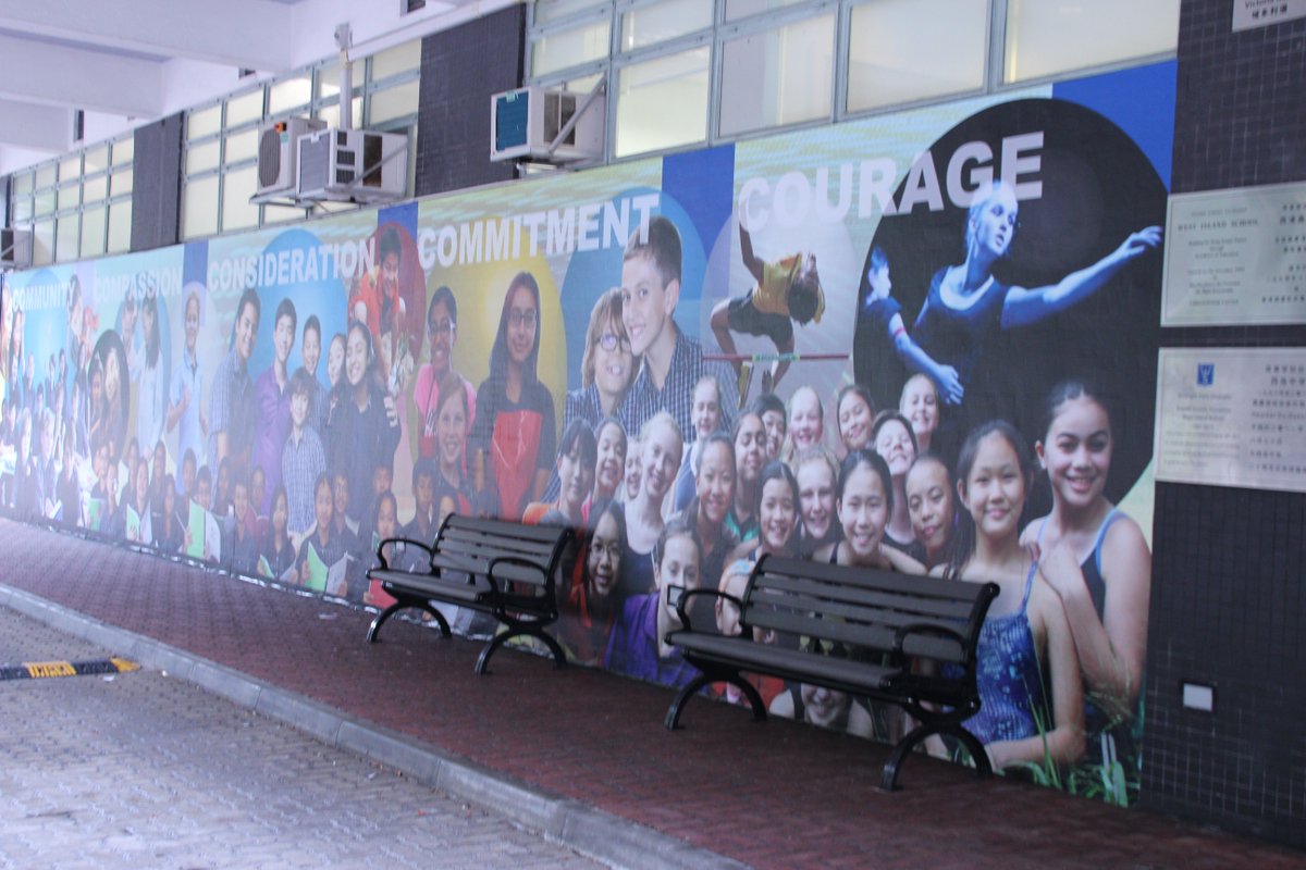 cheung_ann's tweet photo. Love our new school front mural #wis_hk https://t.co/8iDiW0ygcC