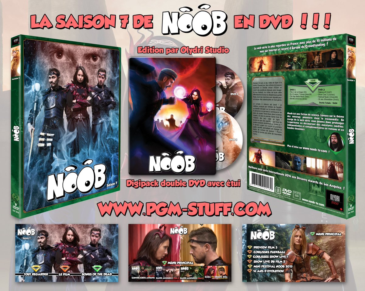 Olydri_Fournier's tweet photo. Futur DVD / BLURAY de Noob saison 7 (film 2). Il part en fabrication lundi. J'espère qu'il sera prêt pour Japan Expo https://t.co/AKIZxS522j