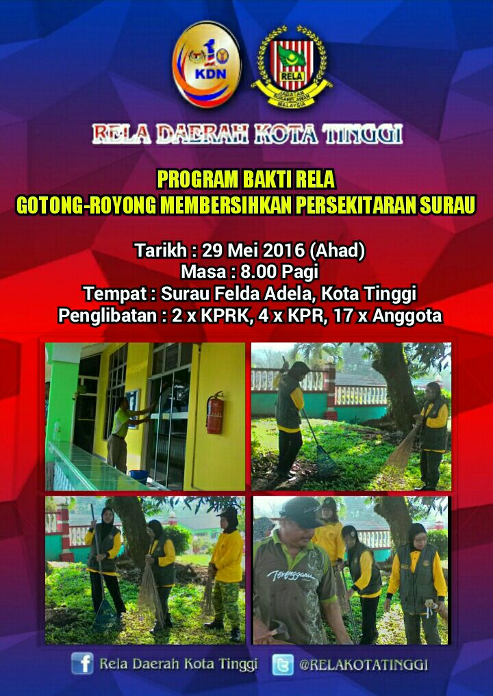 RT <a href="/RELA_Johor/">RELA Negeri Johor</a> #ProgramBaktiRELA <a href="/RELAKOTATINGGI/">RELA Kota Tinggi</a> . DS <a href="/Zahid_Hamidi/">Zahid Hamidi</a> <a href="/KPrelamalaysia/">KP RELA</a> <a href="/KDNPUTRAJAYA/">KDN🇲🇾</a> <a href="/relamalaysia/">relamalaysia</a>