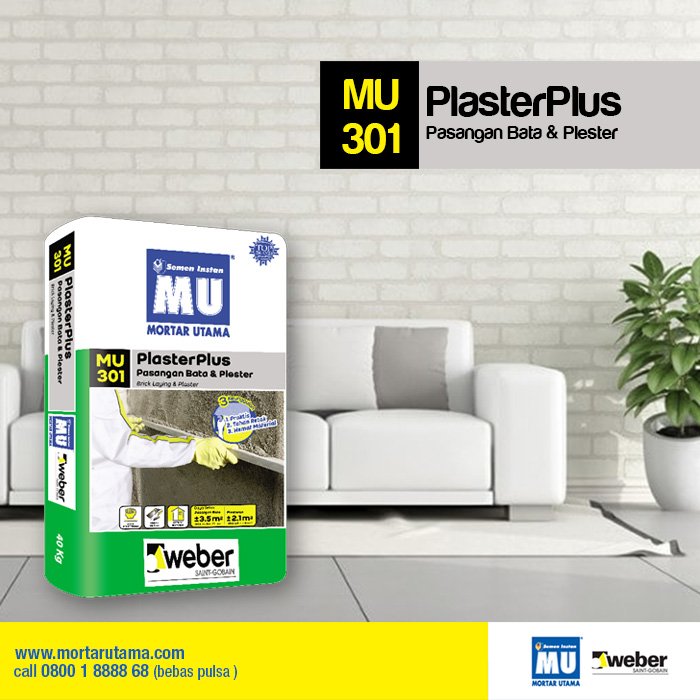 MortarUtamaID's tweet photo. Mau cari utk pemasangan bata dan plester? Coba MU-301 PlasterPlus utk pekerjaan pemasangan bata &amp; pekerjaan plester https://t.co/0tS7mu8np1