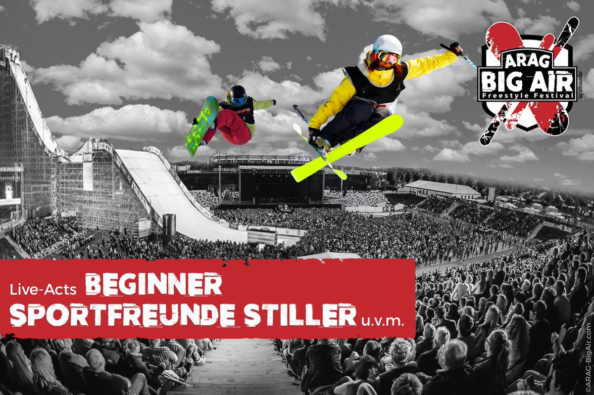 Wir rasten aus! Die Sprtis ommen auch zum Big Air! #Sportfreundestiller #ausdemhäusschen #aragbigair #beginner