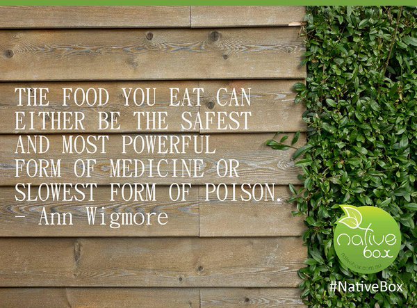 NativeBox's tweet photo. Here's a healthy living tip from Ann Wigmore. #nativebox #Wellness #Wisdom https://t.co/HDrURTz1Uq