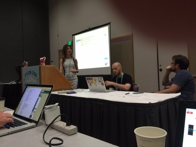 professorcraven's tweet image. #PyCharm people talking at the education summet #pyconedu at #pycon2016