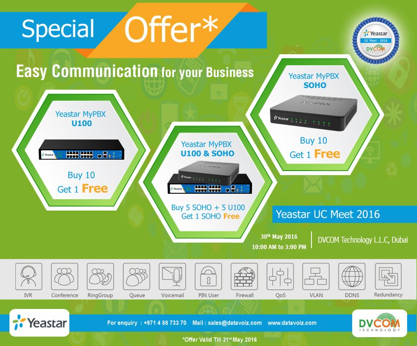 DvcomTechnology's tweet image. #DVCOMTechnology is hosting the #Yeastar UC Meet in Dubai, UAE jointly with Yeastar to present the New “S” Series.