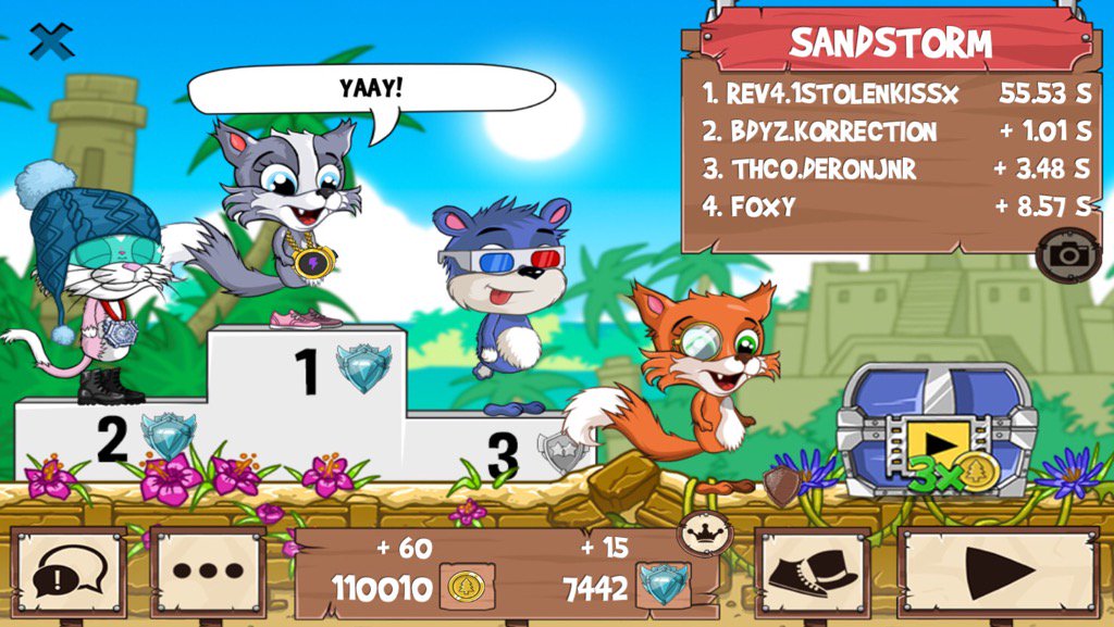 1stolenkissx's tweet image. Having a blast!  #funrun2 #KorrectioN #Deronjnr #Foxy