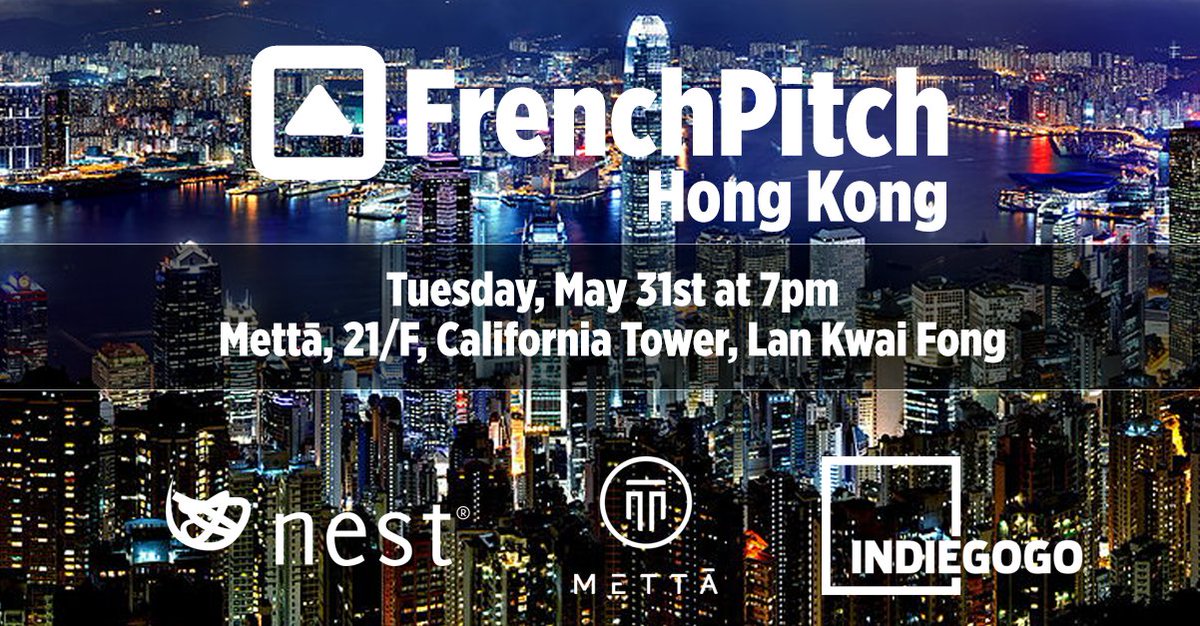 Hey #RISEConf visitors, meet <a href="/Indiegogo/">Indiegogo💡</a> tomorrow at 7pm @WeAreMetta's International Cocktail eventbrite.hk/e/frenchpitch-…