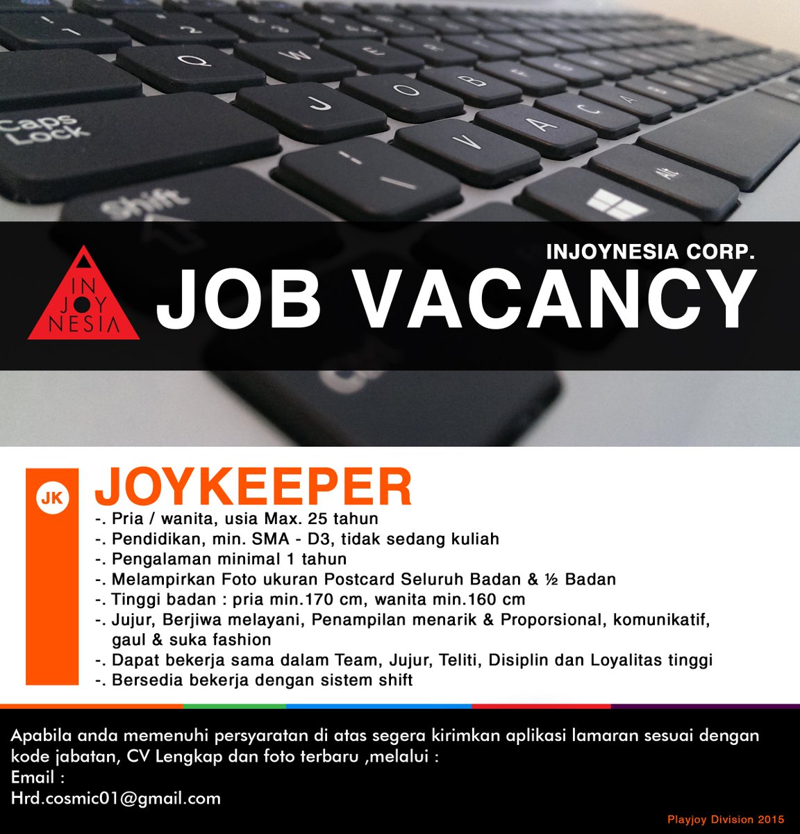 Kita lagi buka lowongan pekerjaan untuk :

-. CASHIER (CR)

-. SHOPKEEPER (SK)

untuk daerah Jakarta

<a href="/lokerdotid/">Loker.id - Job Portal</a>