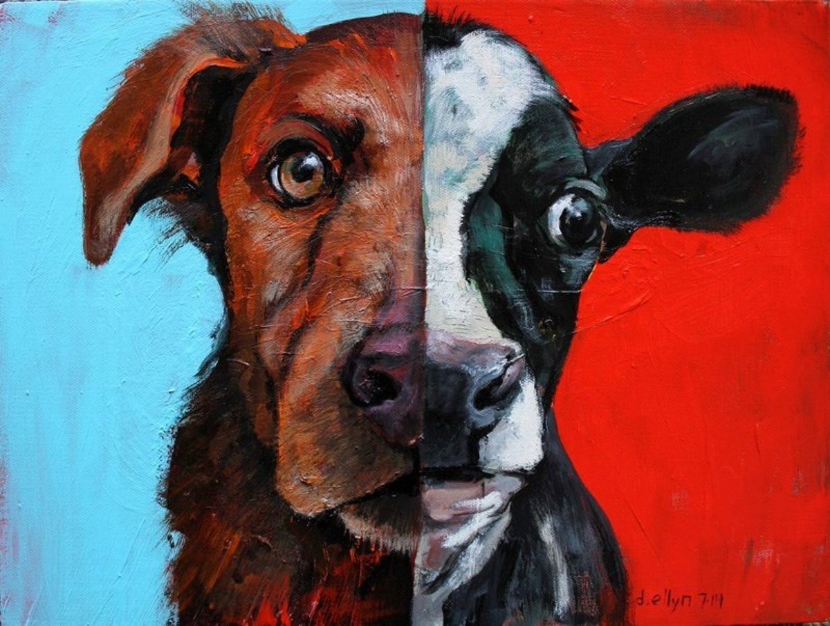 IgualdadAnimal's tweet photo. ¿Amar a unos, comernos a otros? -> https://t.co/hFZsDUh1eM

Artista: Dana Ellyn https://t.co/bo5j5wzcX1