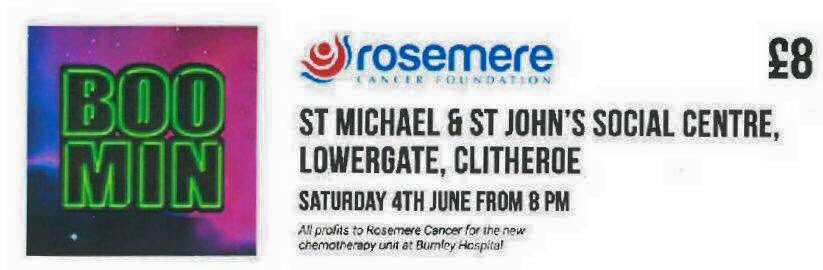 In Clitheroe this Saturday at St Michael &amp; St Johns Social Center. Tickets £8 and all profits go towards charity #RT