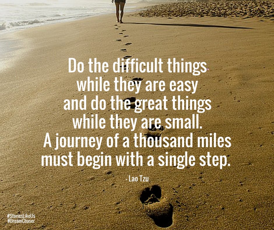 storieslikeus's tweet photo. A journey of a thousand miles must begin with a single step. #MondayMotivation #quoteoftheday #inspiration #quote https://t.co/b8JcM5miJY