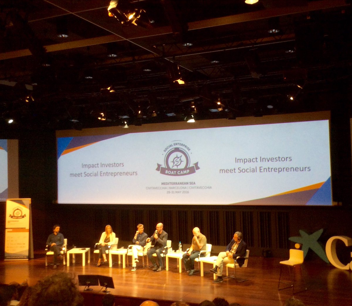 FOCSIV's tweet photo. #boatcamp2016 Impact Investors meet Social Entrepreneurs @CaixaForum #SEBC2016 https://t.co/6Z6jIcaJWE