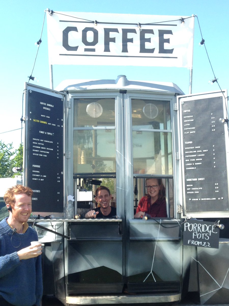 HTLGIFestival's tweet photo. For all of you early morning campers, @gondolacoffee are open from 7.30 am at our Riverside site! https://t.co/SUHJpxGzll