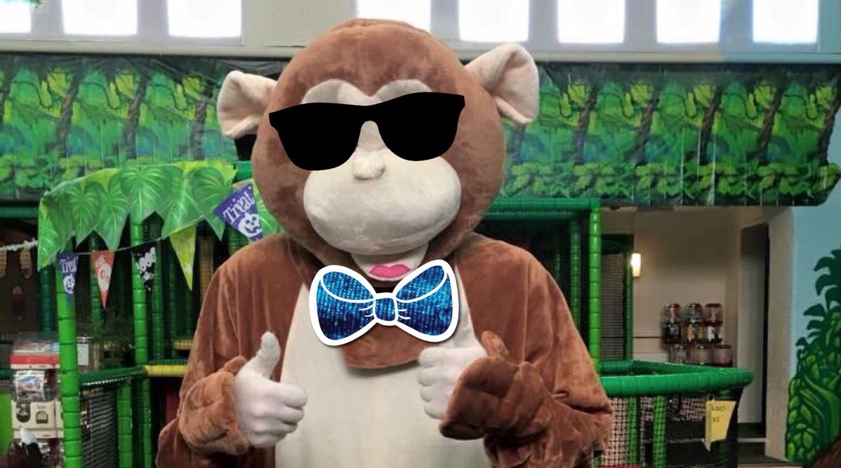 totally_ape's tweet photo. Monkey Monday. Join monkey max for a play on the SoftPlay frame. #funcentre open #BankHolidayMonday #colwynbay https://t.co/2gPDJJRdu5