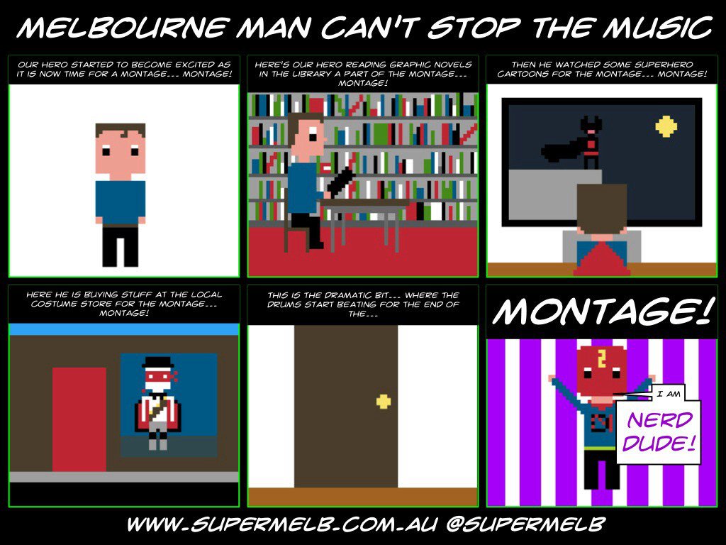 Supermelb's tweet photo. Melbourne Man can’t stop the music https://t.co/sSfvgEiG24 https://t.co/3tz2XL5PBl