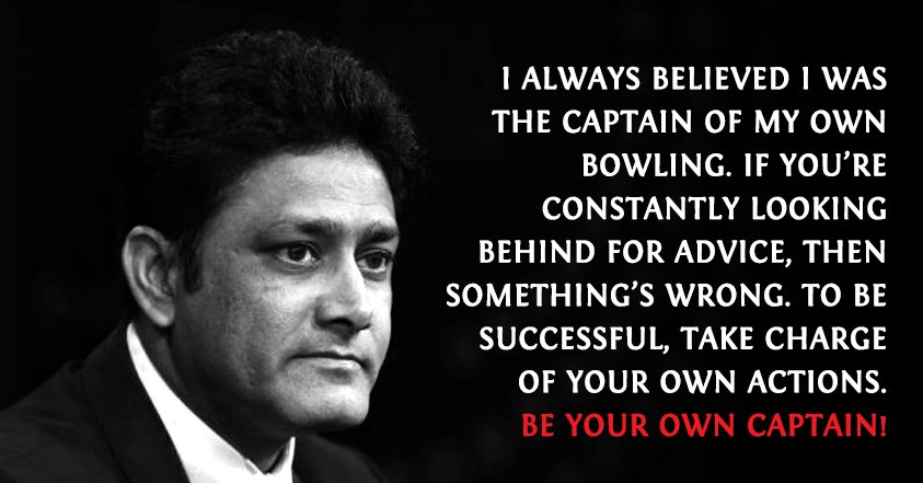 anilkumble1074's tweet photo. Take charge of your actions and be your own captain! #MondayMotivation https://t.co/ctPn9KqXuJ