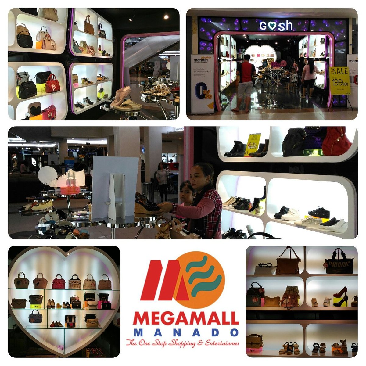 GOSH terletak di Lantai Dasar Megamall Manado, hadir dengan berbagai model terbaru dan berbagai promo.