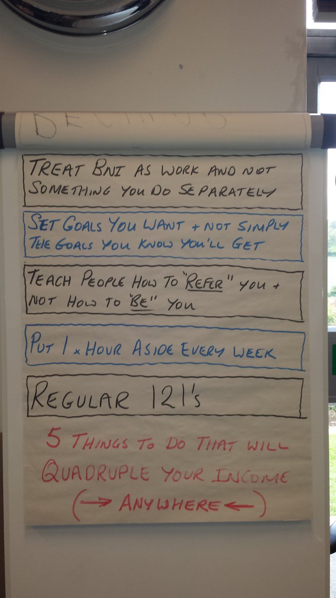 5 things to do that will quadruple your income, no 3 Teach people how to refer you &amp; not how to be you
#Bond #bni