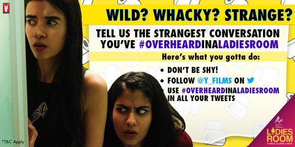 thefreejinn's tweet photo. #Contest @Y_films - Share the strangest conversation you've #OverheardInALadiesRoom &amp; win! https://t.co/gJNXCPODfZ