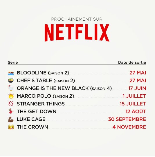 sisters_show's tweet photo. #SERIE : Agenda @NetflixFR https://t.co/NjrH61tpNQ