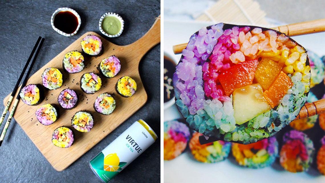 ɷ く寿し カラフルすぎる レインボー寿司 がアメリカで流行の兆し 超かわいい オシャレ ハッピーな気持ちになれる食べ物ね など 好意的なコメントも T Co Ngnoyozgcx º º