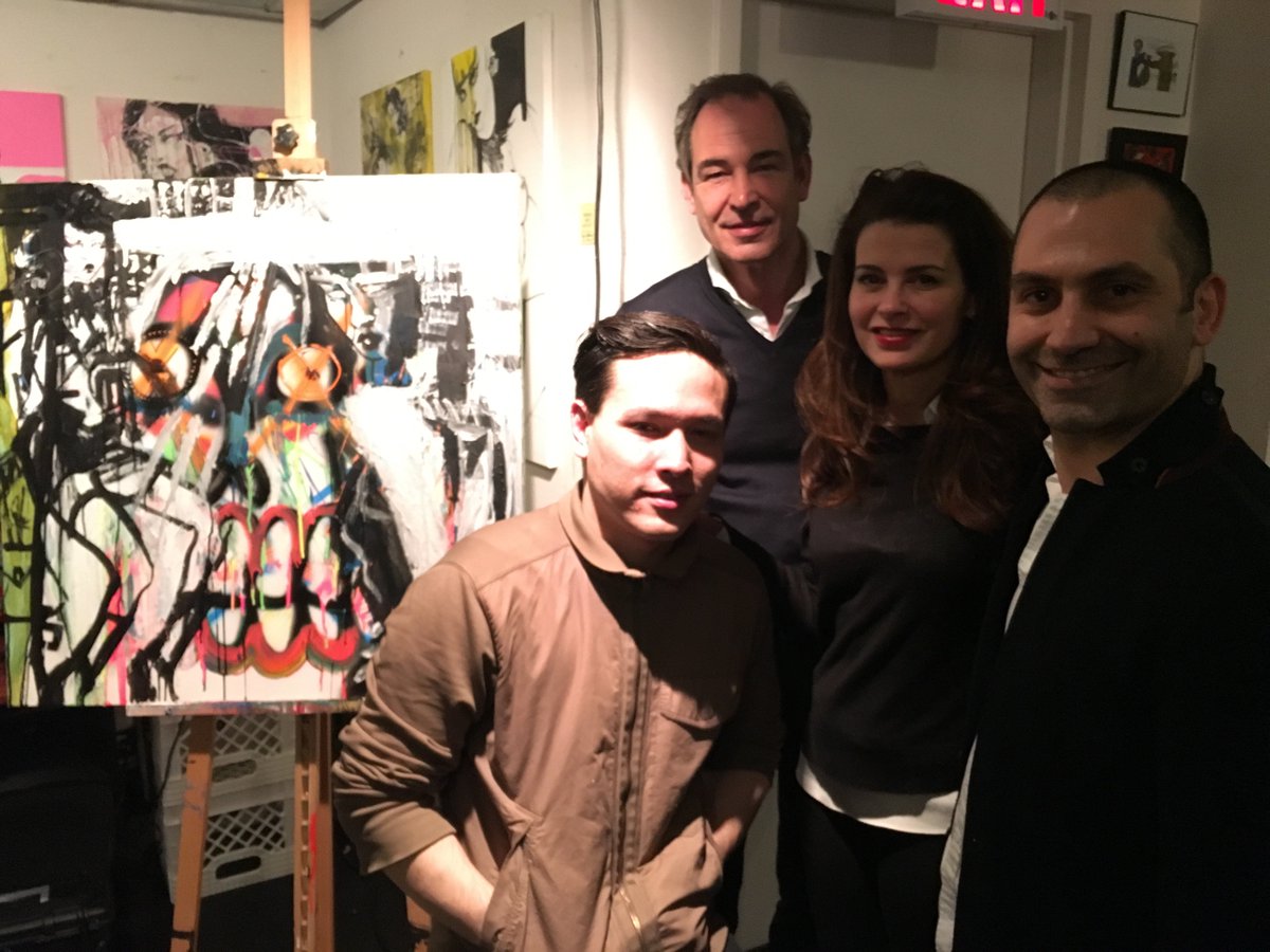 Artist Ariel ZB,  Erik and Caroline, founder and host Anthony. tribecaartfactory.com