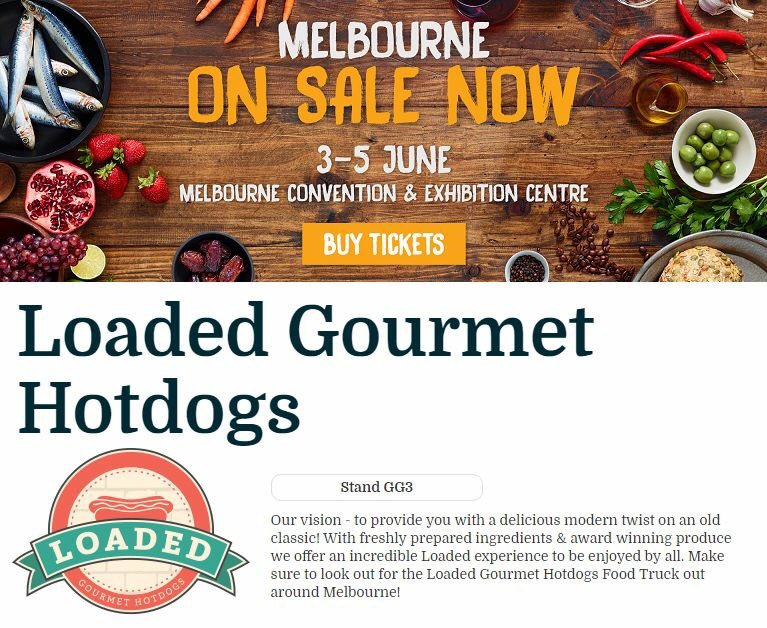 LHotdogs's tweet photo. We will be serving our #loadedgourmethotdogs at @GoodFoodWine show this weekend! #goodfoodwine #foodies #nomnom https://t.co/4hdJxdfXbc