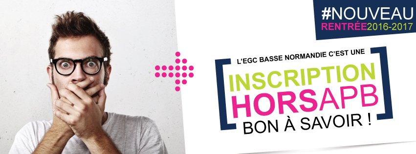 #EGCNormandie  est hors APB ! Pas d'angoisse pour vos vœux ! Tout se passe entre vous et l’école !! Contactez nous