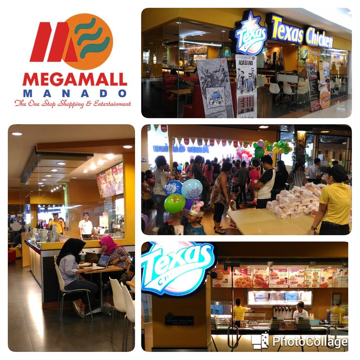 TEXAS CHICKEN, ada di Lantai Dasar Megamall Manado.