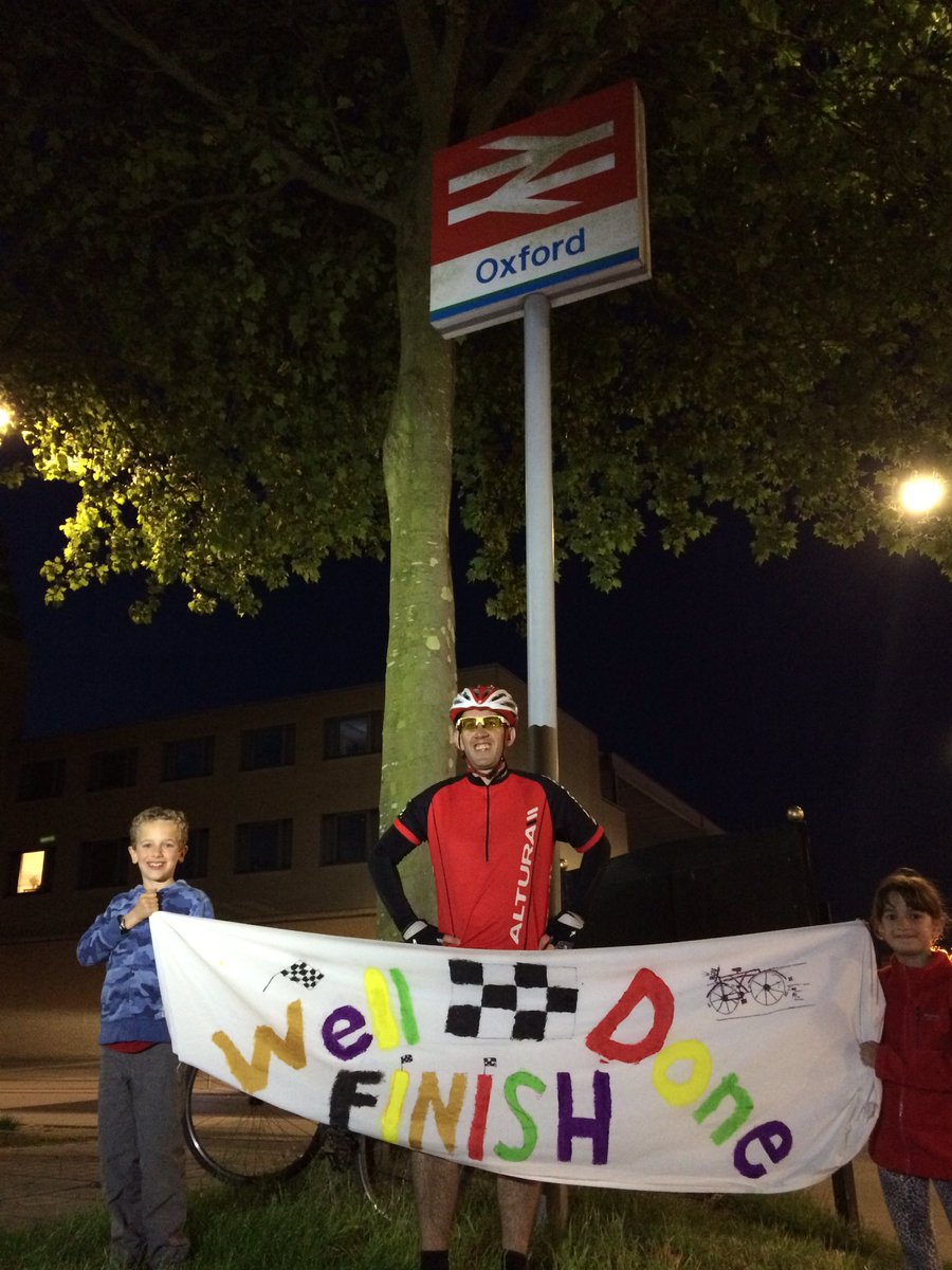 FarmeryBrett's tweet photo. Plymouth - Oxford Charity Cycle Ride: job done. 4am - 10pm! https://t.co/bidTHW72ZB
