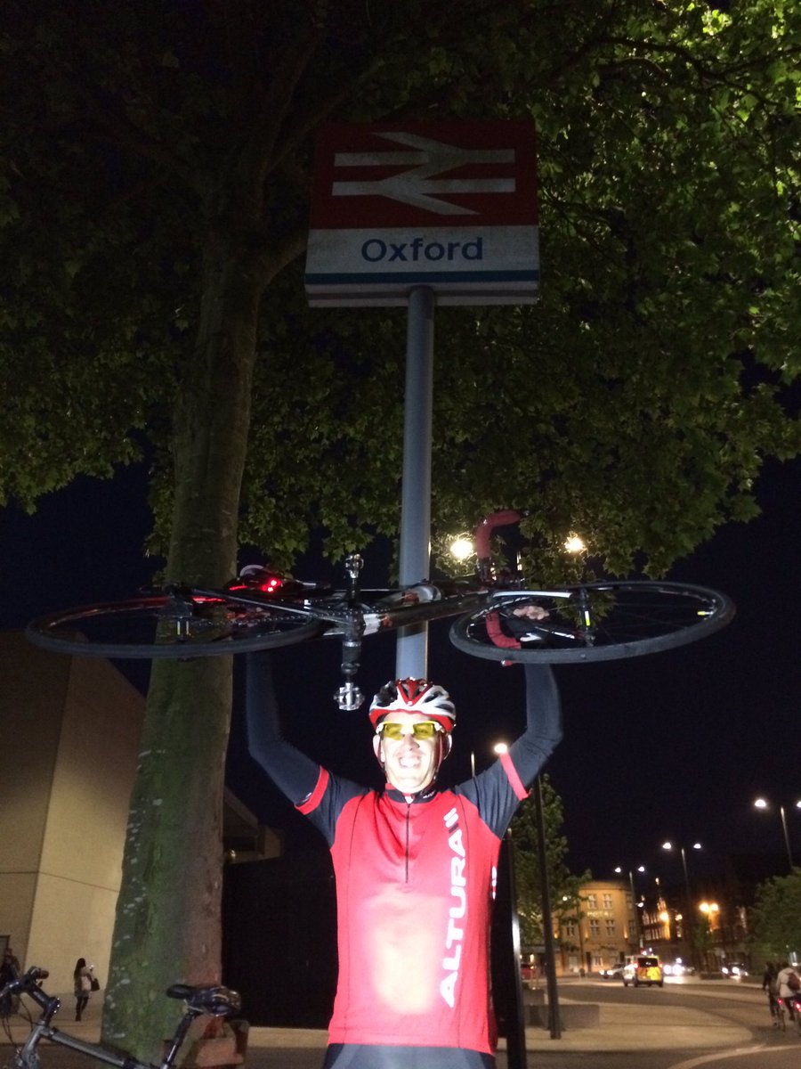 FarmeryBrett's tweet photo. Plymouth - Oxford Charity Cycle Ride: job done. 4am - 10pm! https://t.co/bidTHW72ZB