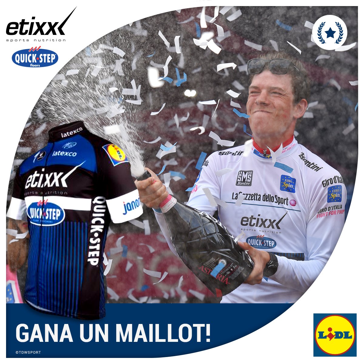 lidlespana's tweet image. Cerramos el Giro con un 2º Puesto y el maillot blanco.
Sorteamos 1 maillot Etixx entre todos los RT y MG.
#WayToRide
