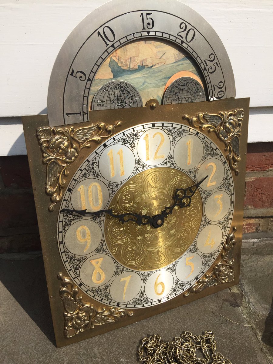 AntiquesandC's tweet image. ebay.co.uk/ulk/itm/231960…
Moonphase Arch Dial Westminster Chime, Movement &amp;amp; Weights. #westminsterchime#clockparts