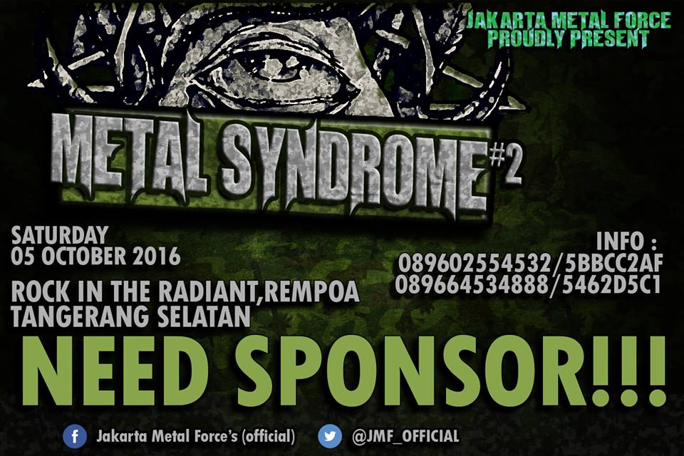 JAKARTA METAL FORCE proudly present and NEED SPONSOR for this party please share n join us thx. info: <a href="/JMF_Official/">JakartaMetalForce's</a>
