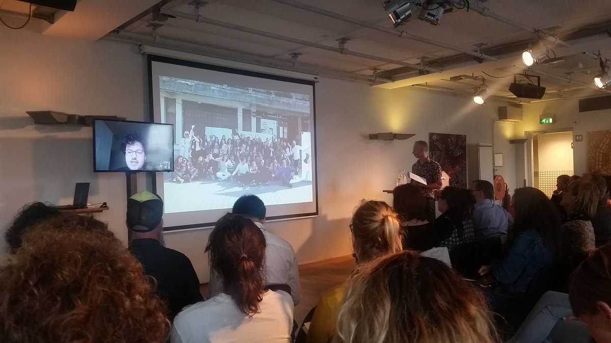 Inspiring skype talk by #ronsalaj from #kosovo 
#citymakers #Amsterdam #scienceforchange
