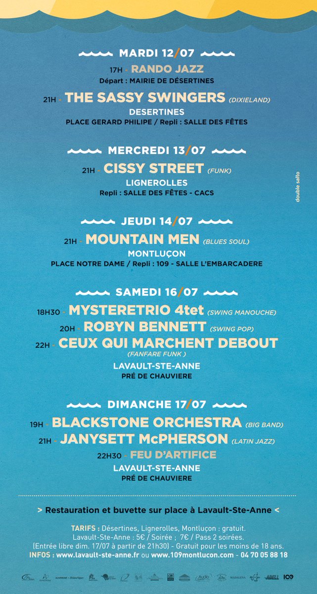 JFDC16's tweet photo. Voici la programmation complète de Jazz Au Fil Du Cher 2016 ! https://t.co/esJ9LCj91R