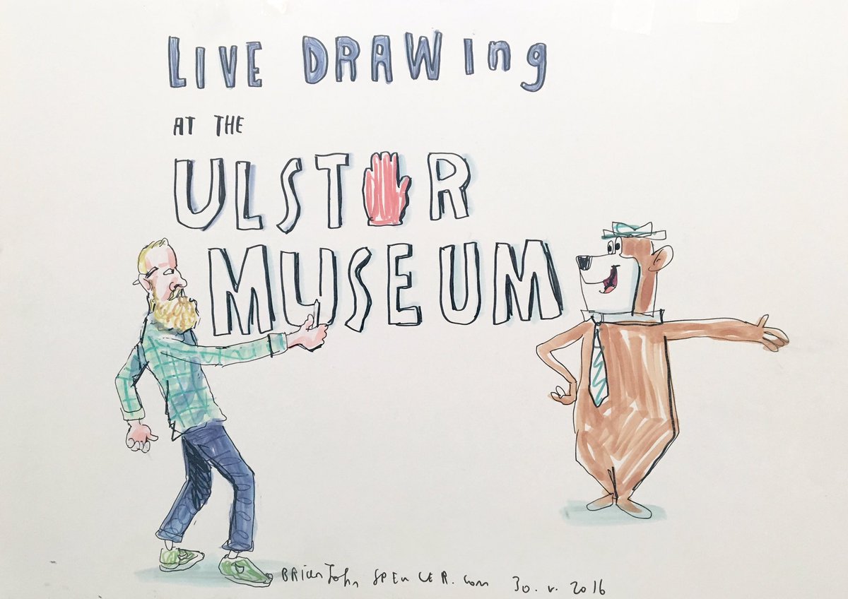 Live_Drawing's tweet photo. I'm #LiveDrawing all morning at @UlsterMuseum 

Then Michael Bass of @UlsterUni is drawing the afternoon! 

#NIarts https://t.co/L3aVj6VKGy