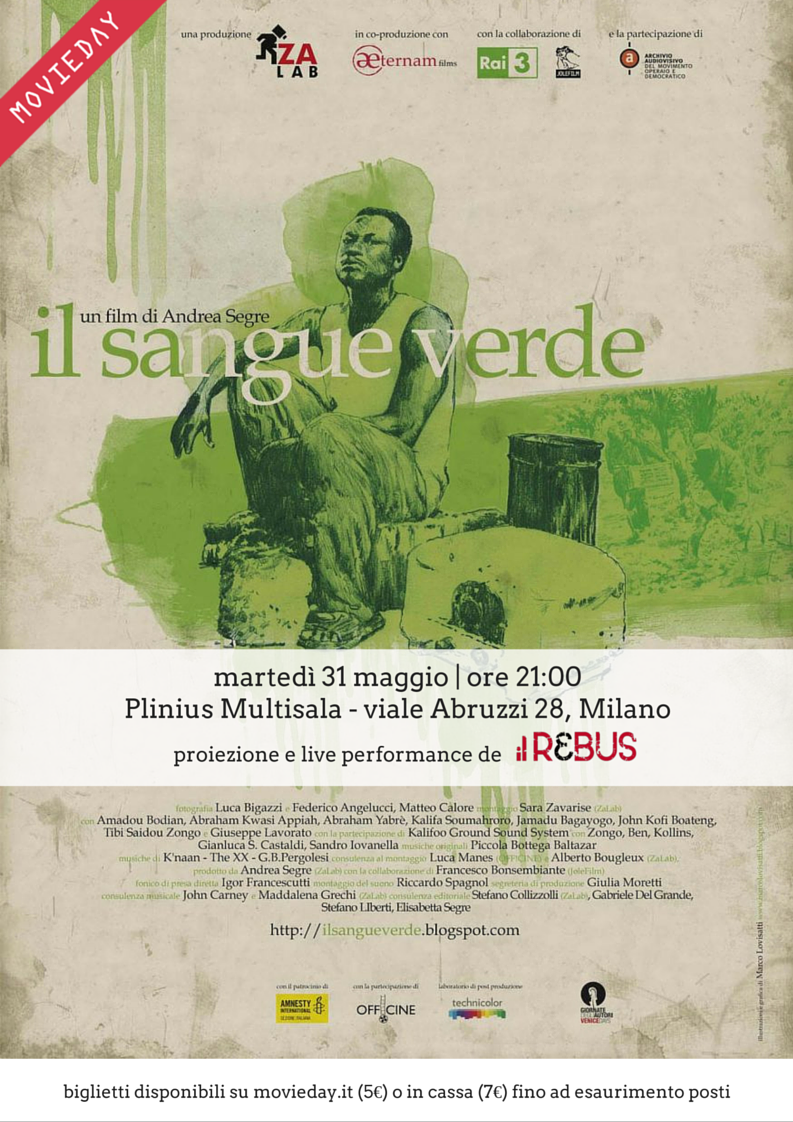 IlRebusBand's tweet photo. 31 maggio al @CinemaPlinius di #Milano proiezione speciale de "Il Sangue Verde" di A. Segre: https://t.co/3LJWo5M7qu https://t.co/D9jG0kLfeL
