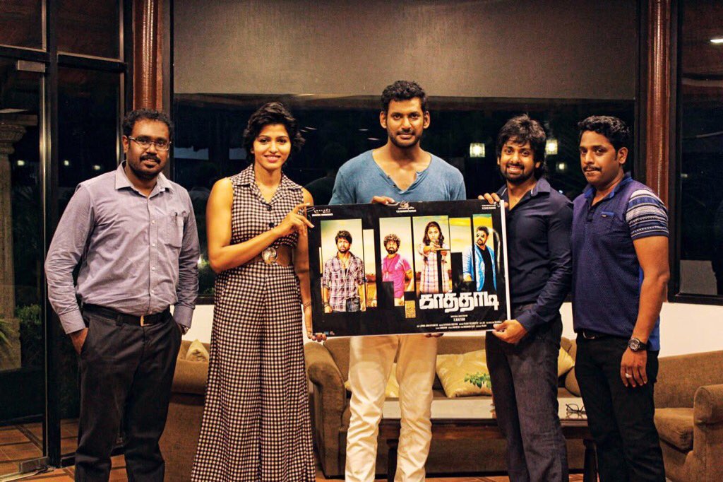 Happy 2 launch da 1st luk of #Kaathadi alongwit @saidhanshika hero #karthik n team.teaser Luke Gud too.ATB God bless