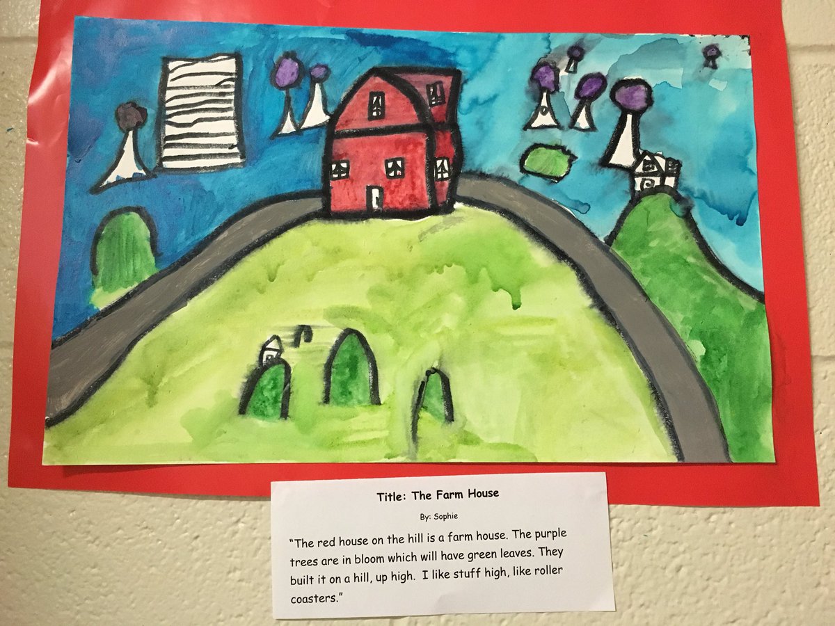 Using Art to provoke thinking for Descriptive writing in Mrs. Miles Gr. 1 class! Nice ideas!