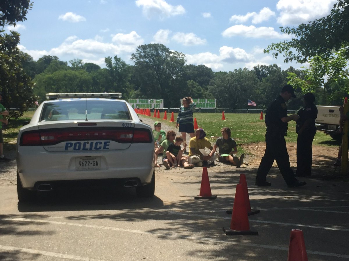 Local24Sam's tweet image. There's a protest party on the Greensward this afternoon. @LocalMemphis #Memphis