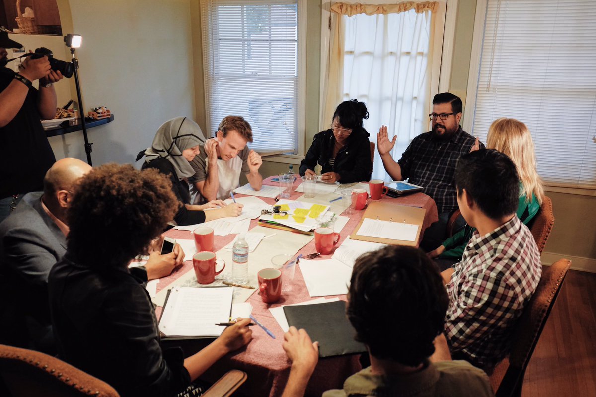 AwkSilenceMovie's tweet photo. #bts from last night's #tableread Production begins this July #filmmaking #indie #shortfilm https://t.co/zhdRBv7f1W