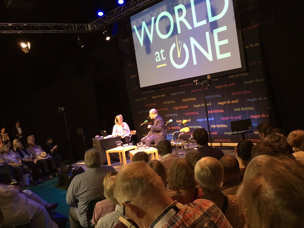 ReadingWise's tweet photo. "Literature offers wonderful ways of revealing our identities"@SalmanRushdie #WATO #HayFestival These #literatetimes https://t.co/qFYj14FgGS