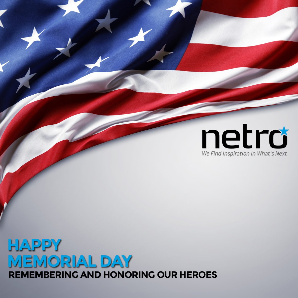 NetroStar's tweet image. NetroStar wishes you a safe and happy memorial day. #HappyMemorialDay #NetroStar