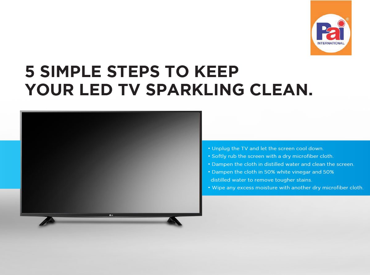 Pai International on Twitter: "Cleaning your LED TV screen can be